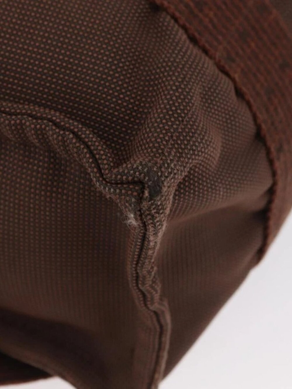 HERMES Her Line Sac A Dos Backpack Canvas Brown Silver Auth ARZ289 - Picture 12 of 16